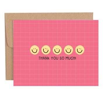 Thank You So Much Smileys Greeting Card